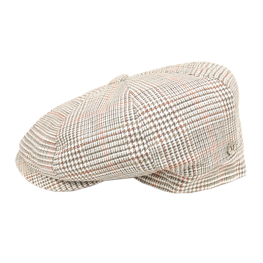 Hellbraune karierte Flat Cap⎪ Newsboy⎪ M By Flechet