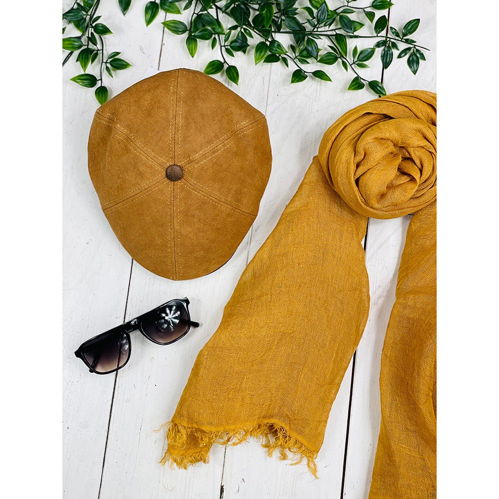 Ljusbrun rutig flat cap⎪ Newsboy⎪ M By Flechet