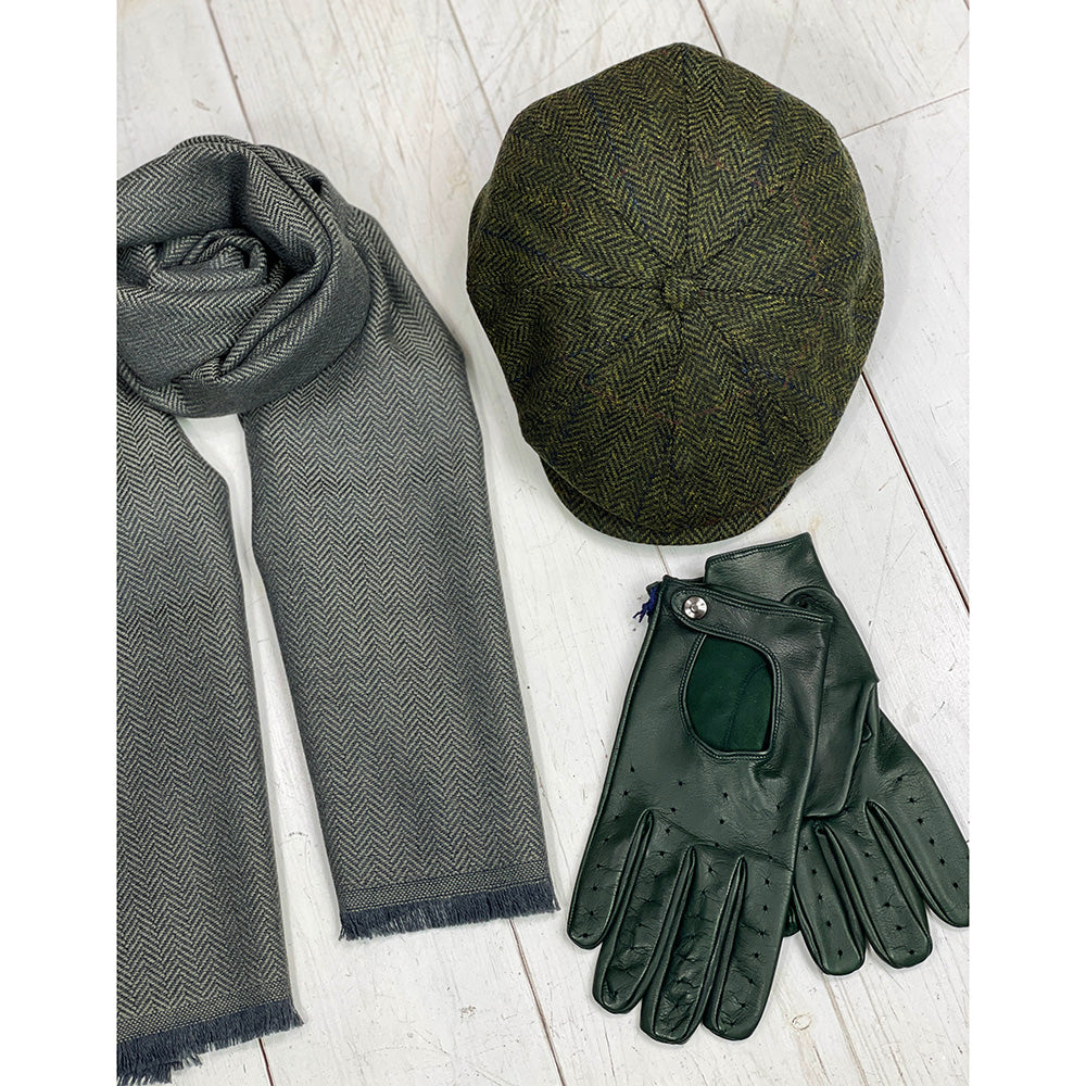 Tummanvihreä flat cap⎪ Driving 27 ⎪ Mucros Weavers