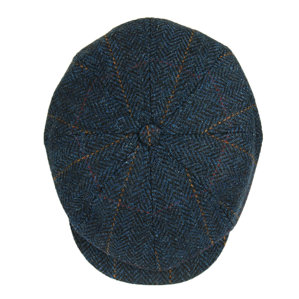Tummansininen ruudullinen flat cap⎪ Driving 34 ⎪ Mucros Weavers