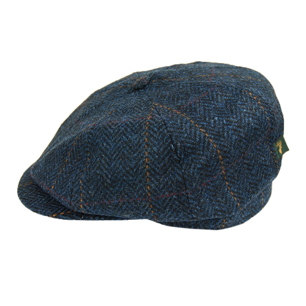 Tummansininen ruudullinen flat cap⎪ Driving 34 ⎪ Mucros Weavers