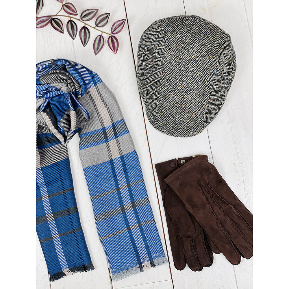 Vaaleanharmaa flat cap⎪ Kerry 1⎪ Mucros Weavers
