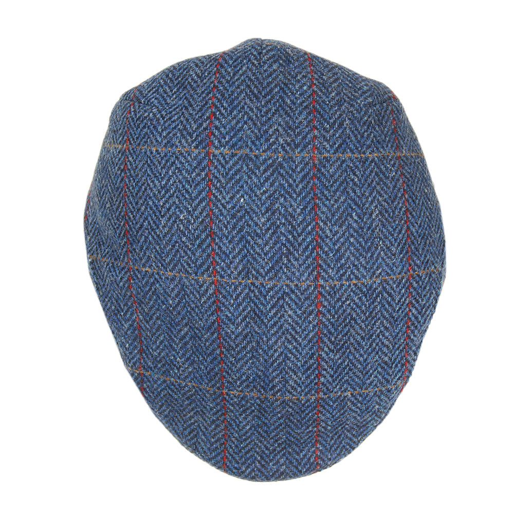 Blå rutig flat cap ⎪ Trinity 110 ⎪ Mucros Weavers
