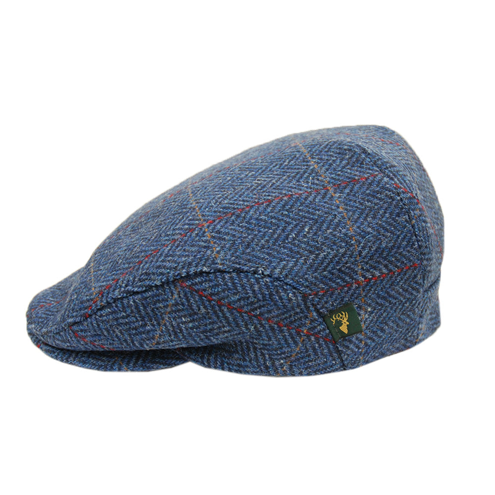 Blå rutig flat cap ⎪ Trinity 110 ⎪ Mucros Weavers