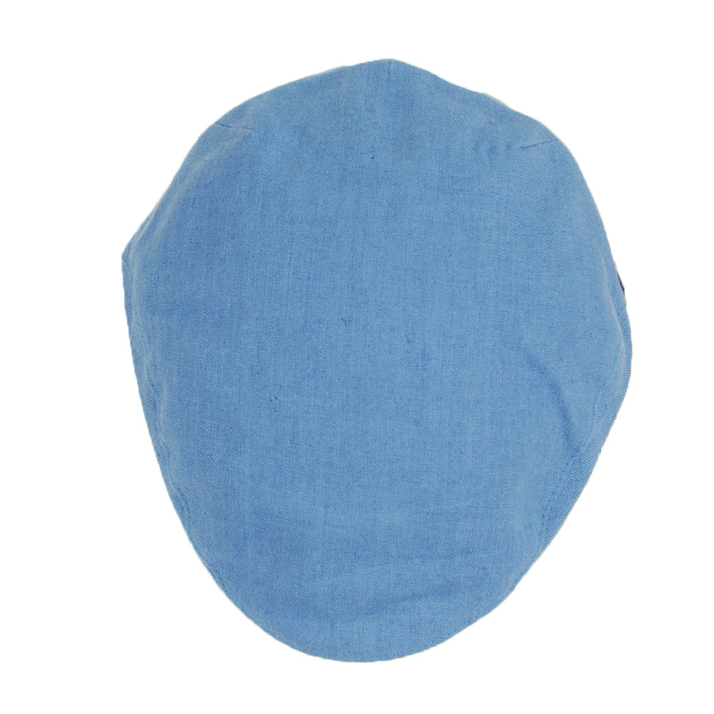 Vaaleansininen pellava flat cap ⎪ Trinity 14 ⎪ Mucros Weavers