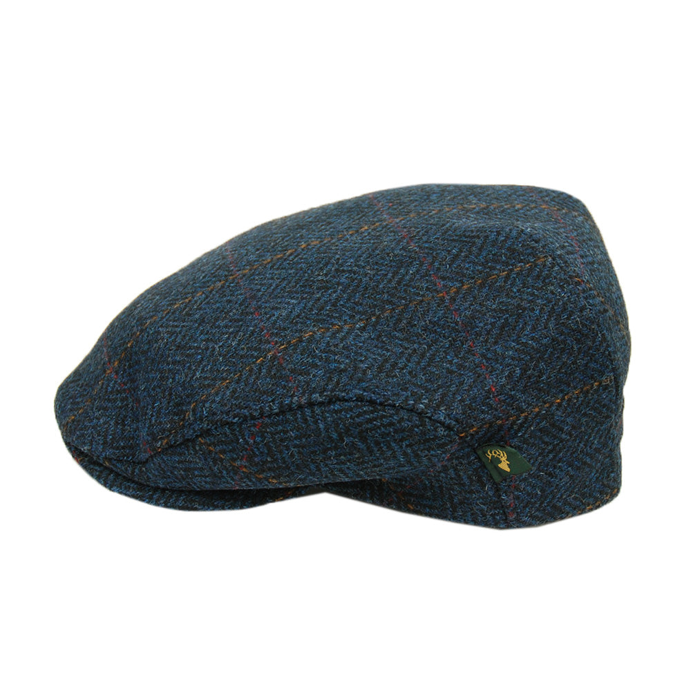 Tummansininen ruudullinen flat cap ⎪ Trinity 34⎪ Mucros Weavers