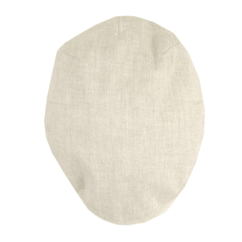 Beige pellava flat cap⎪ Trinity Neutral⎪ Mucros Weavers