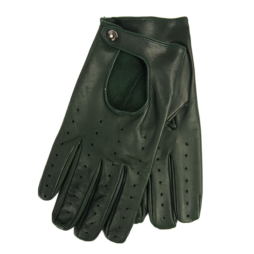 Dark Green Driving Gloves⎪ Men's Driving Gloves⎪ Saarnin Boutique