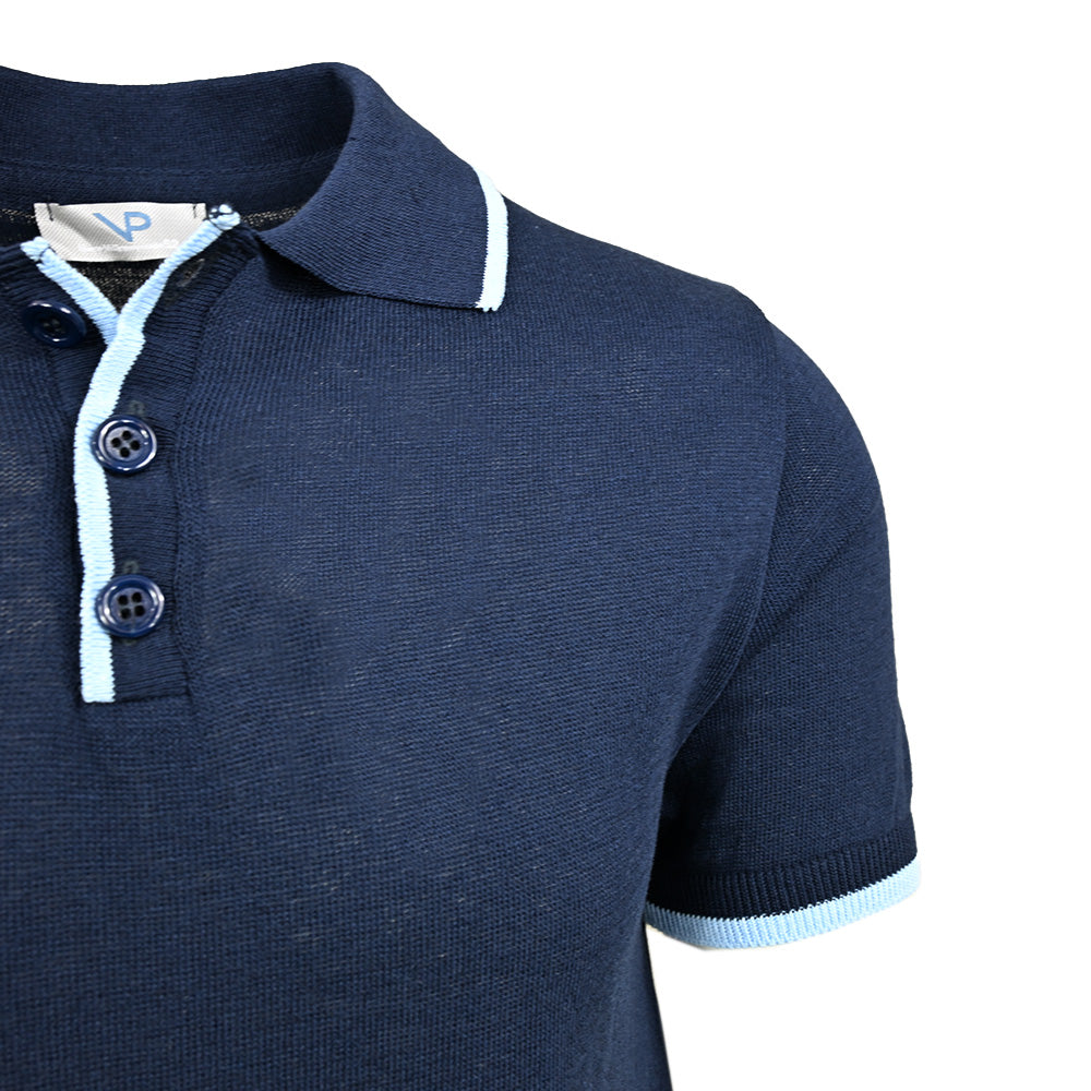 Dunkelblaues Poloshirt ⎪ Furiani ⎪ Piero Gianchi