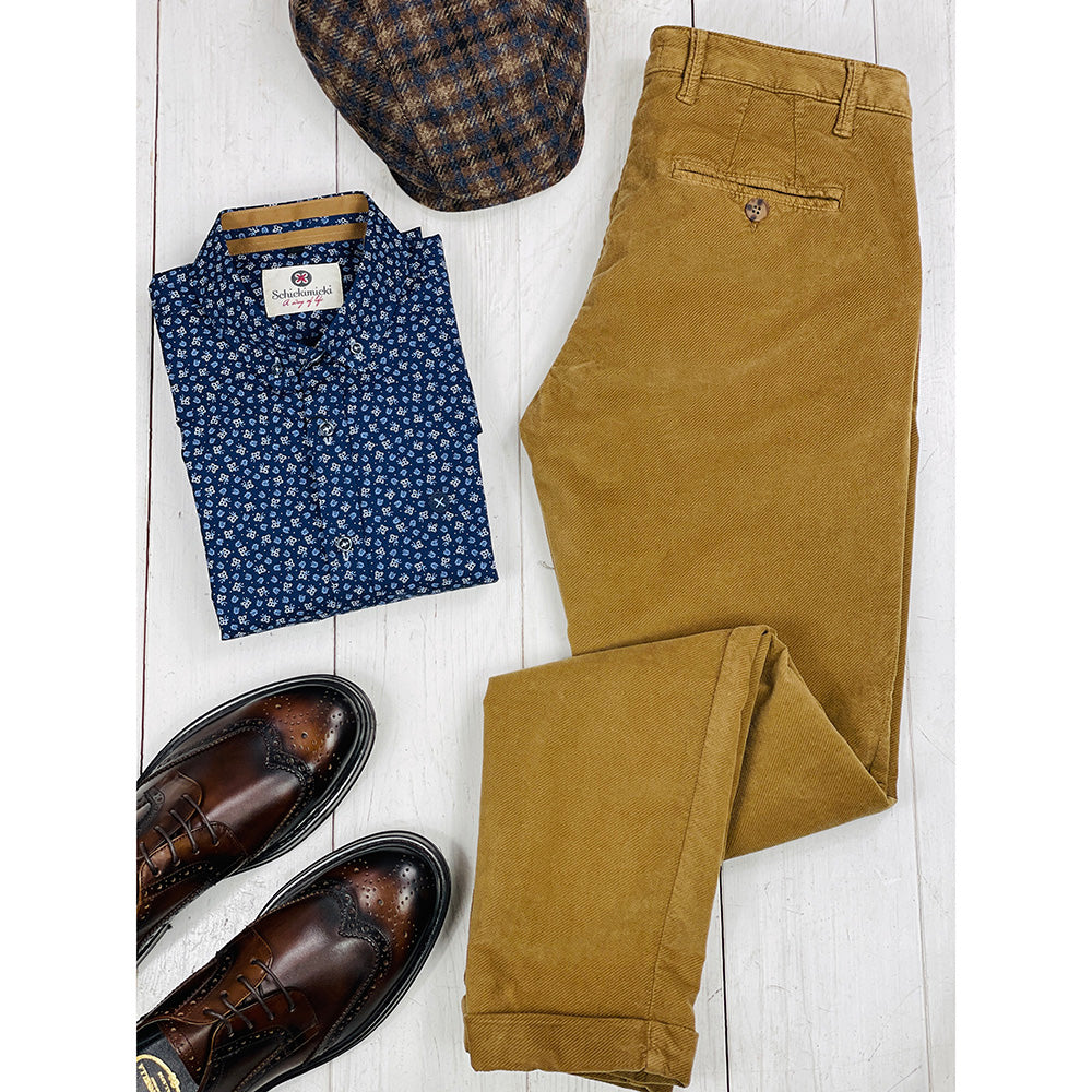 Light Brown Velvet Pants ⎪ Taranto ⎪ Piero Gianchi Collection