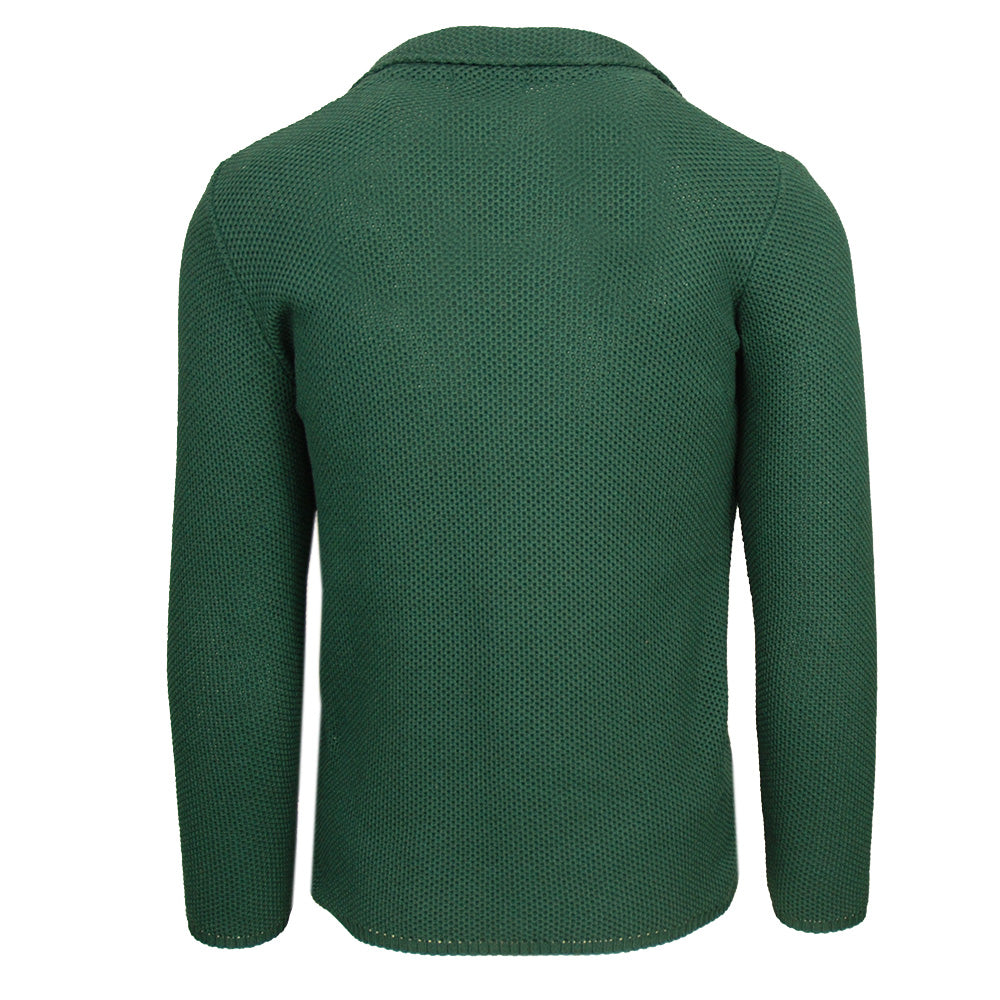 Mörkgrön stickad blazer ⎪ Mantova Super Slim⎪ Piero Gianchi