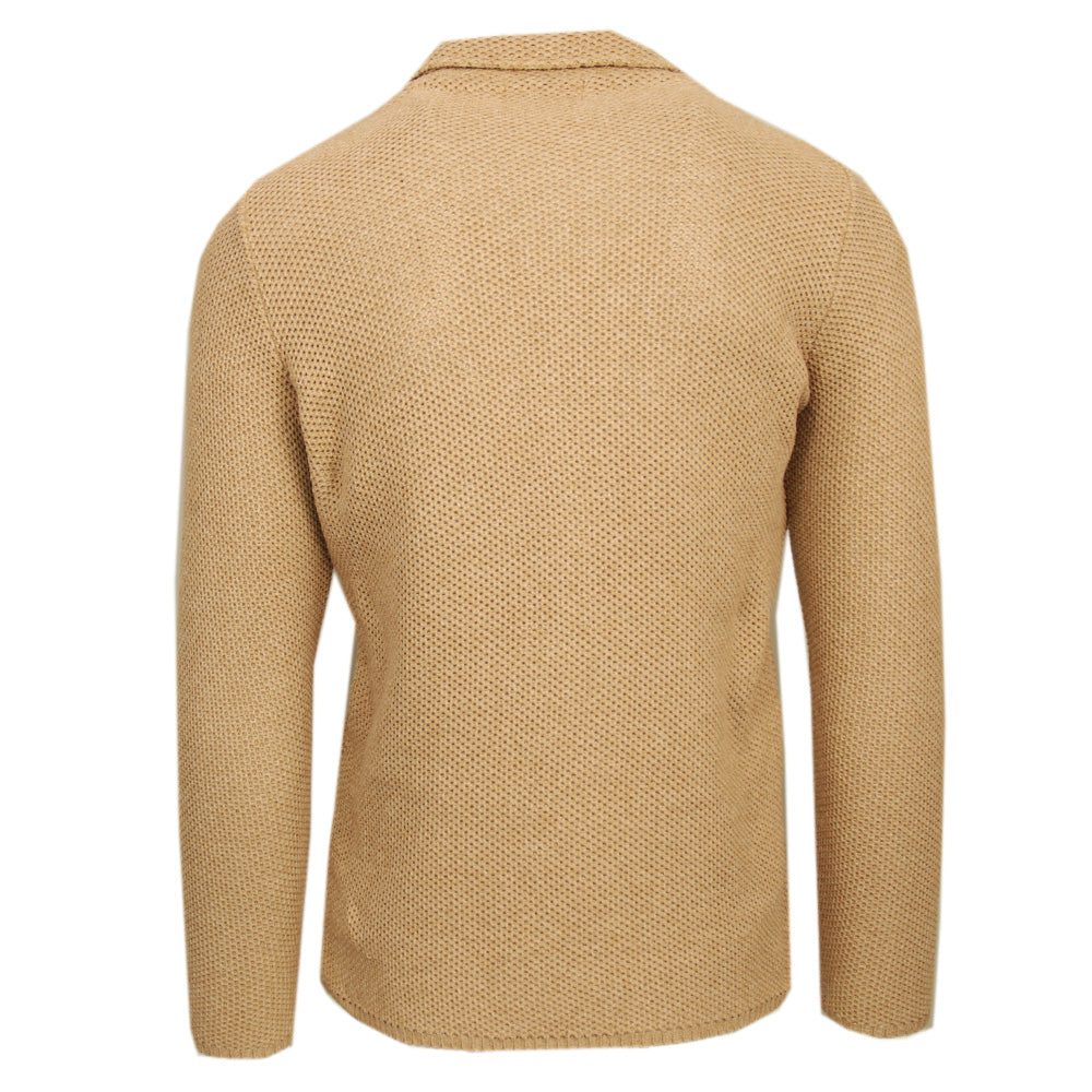 Light Brown Knit Blazer ⎪ Mantova Super Slim ⎪ Piero Gianchi