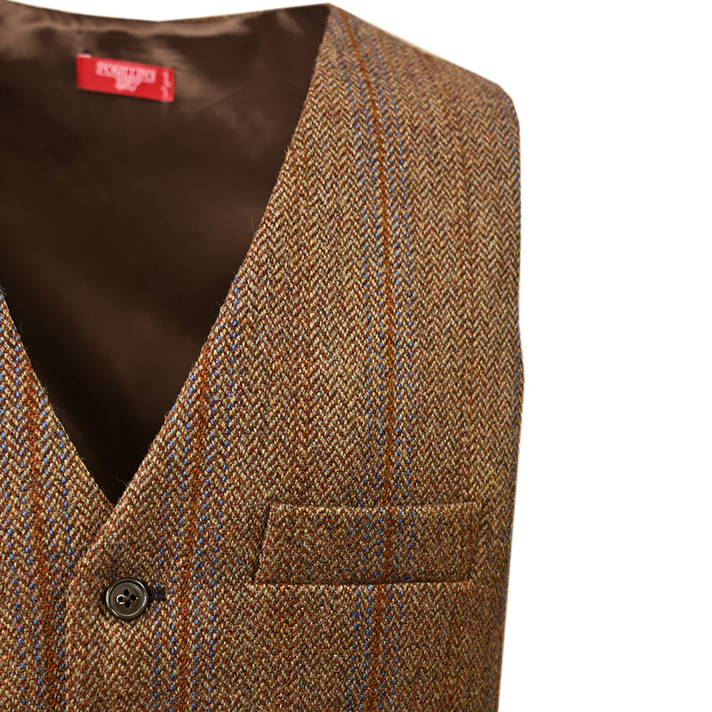 Ruskea ruudullinen tweed- liivi ⎪ Posillipo 1930