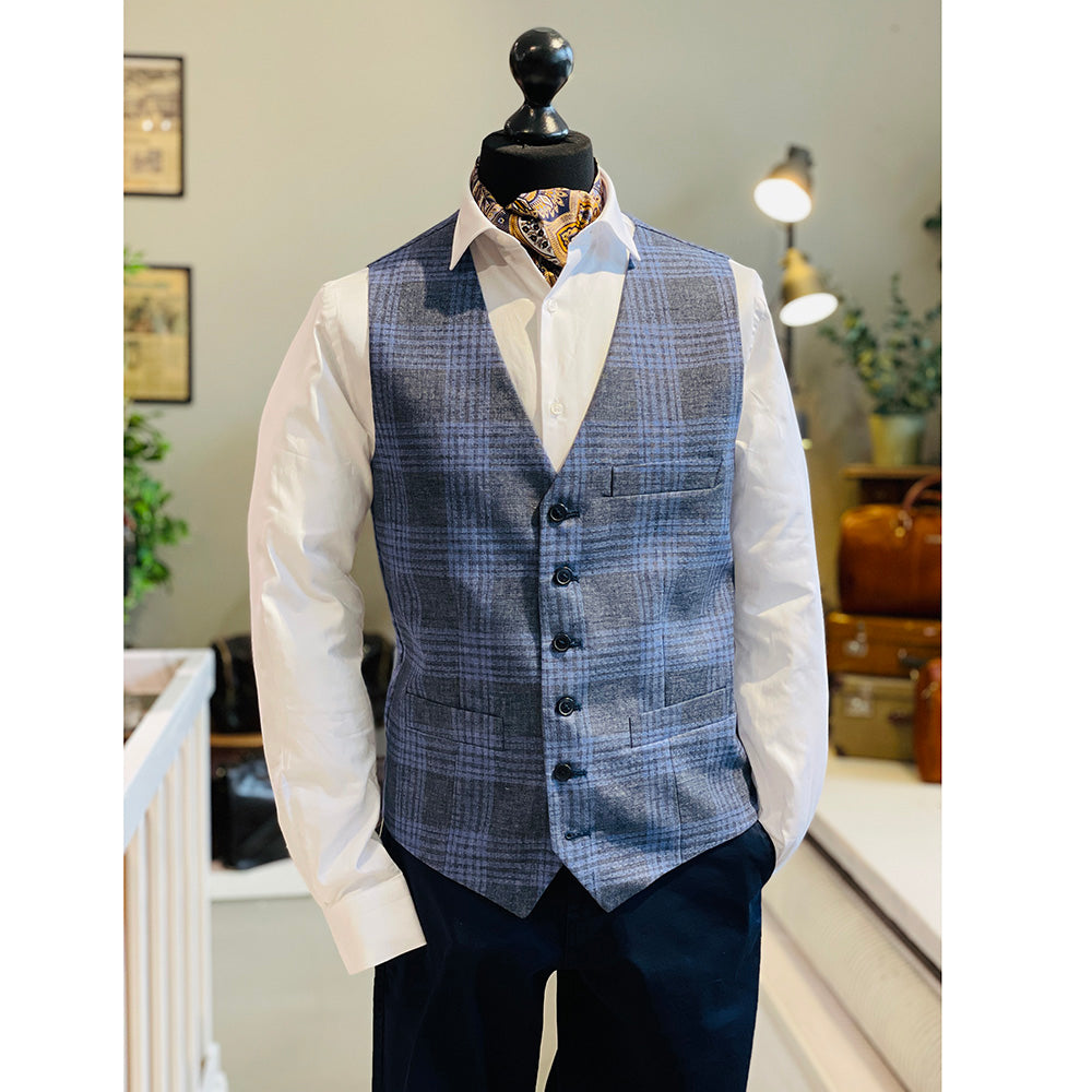 Sininen ruudullinen liivi⎪ Posillipo 1930