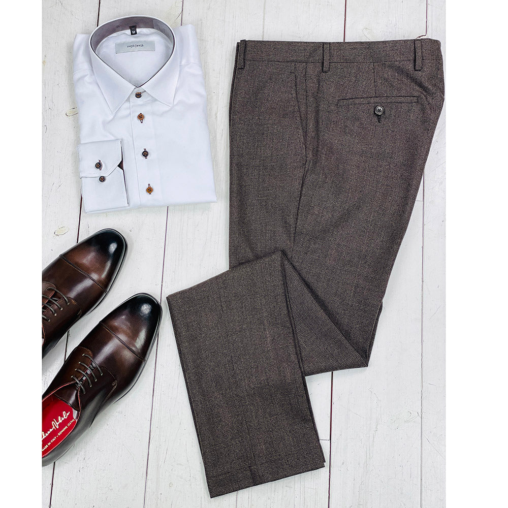 Tummanruskeat ruudulliset housut ⎪ Sorrento ⎪ Posillipo 1930