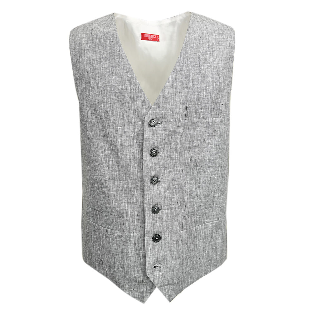 Grey Linen Waistcoat⎪Posillipo 1930