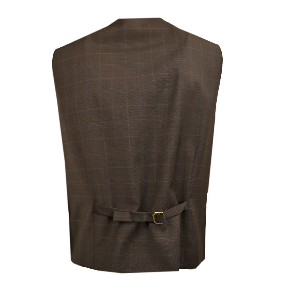 Brown checked waistcoat | Posillipo 1930
