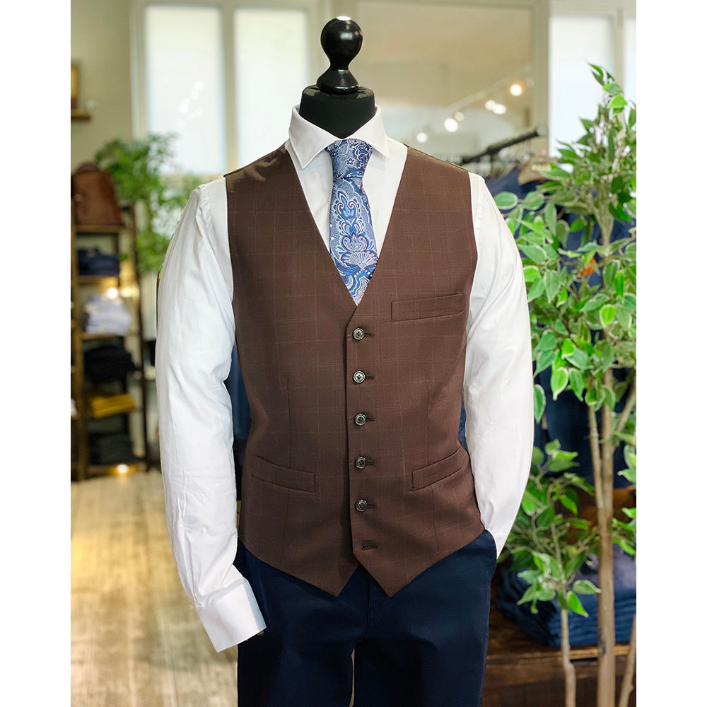 Ruskea ruudullinen liivi⎪ Posillipo 1930