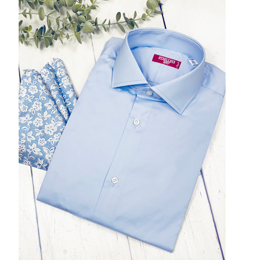 Light Blue Collared Shirt ⎪ Stretch ⎪ Posillipo 1930