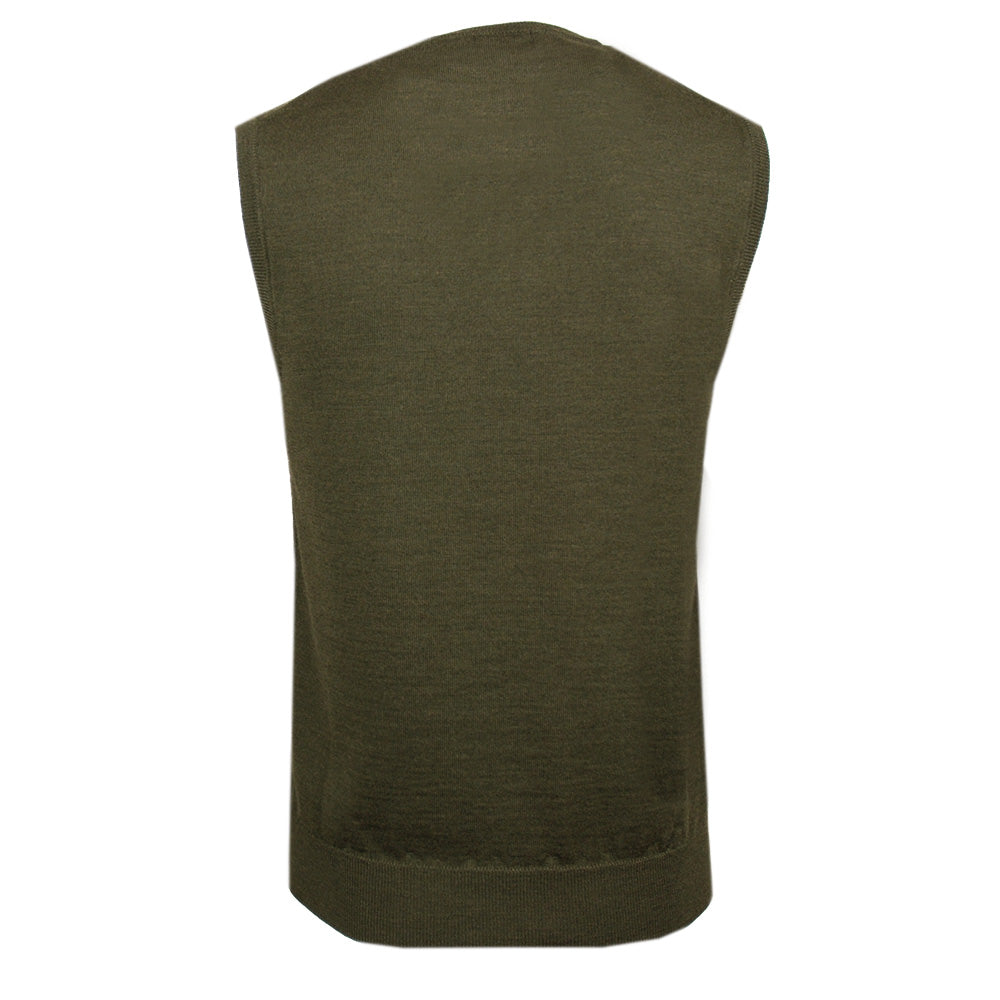 Dark olive green merino wool vest⎪ Enzo Slipover ⎪ Leonardo