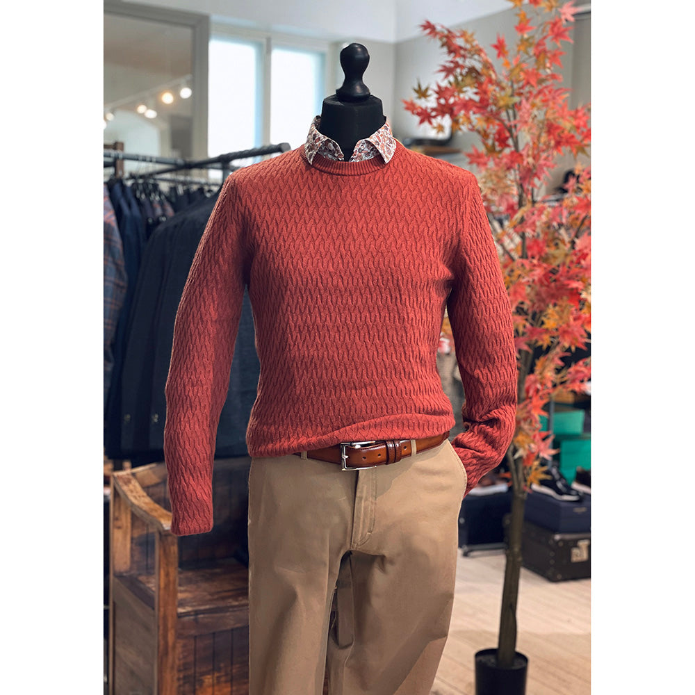 Ruosteenoranssi puuvilla / cashmere -neule⎪ Aldo ⎪ Leonardo