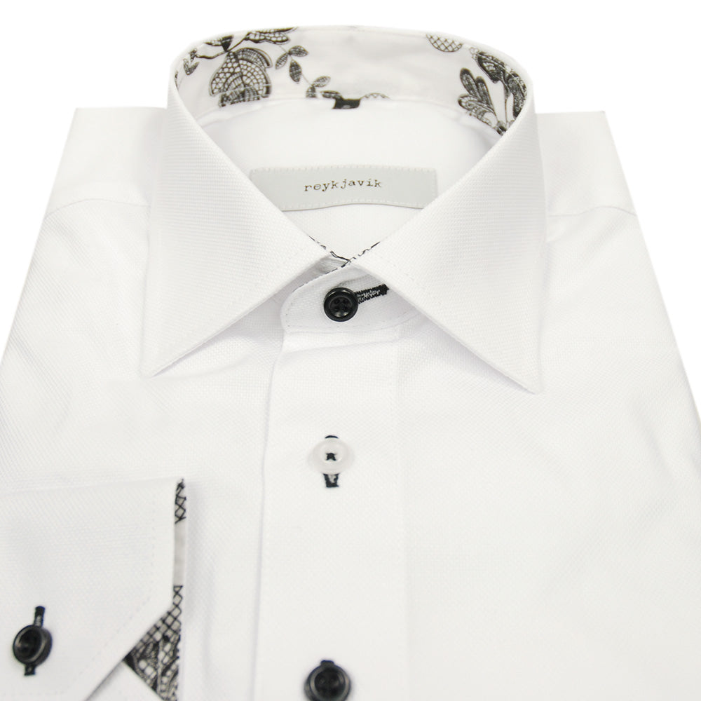 White dress shirt Black buttons Reykjavik District