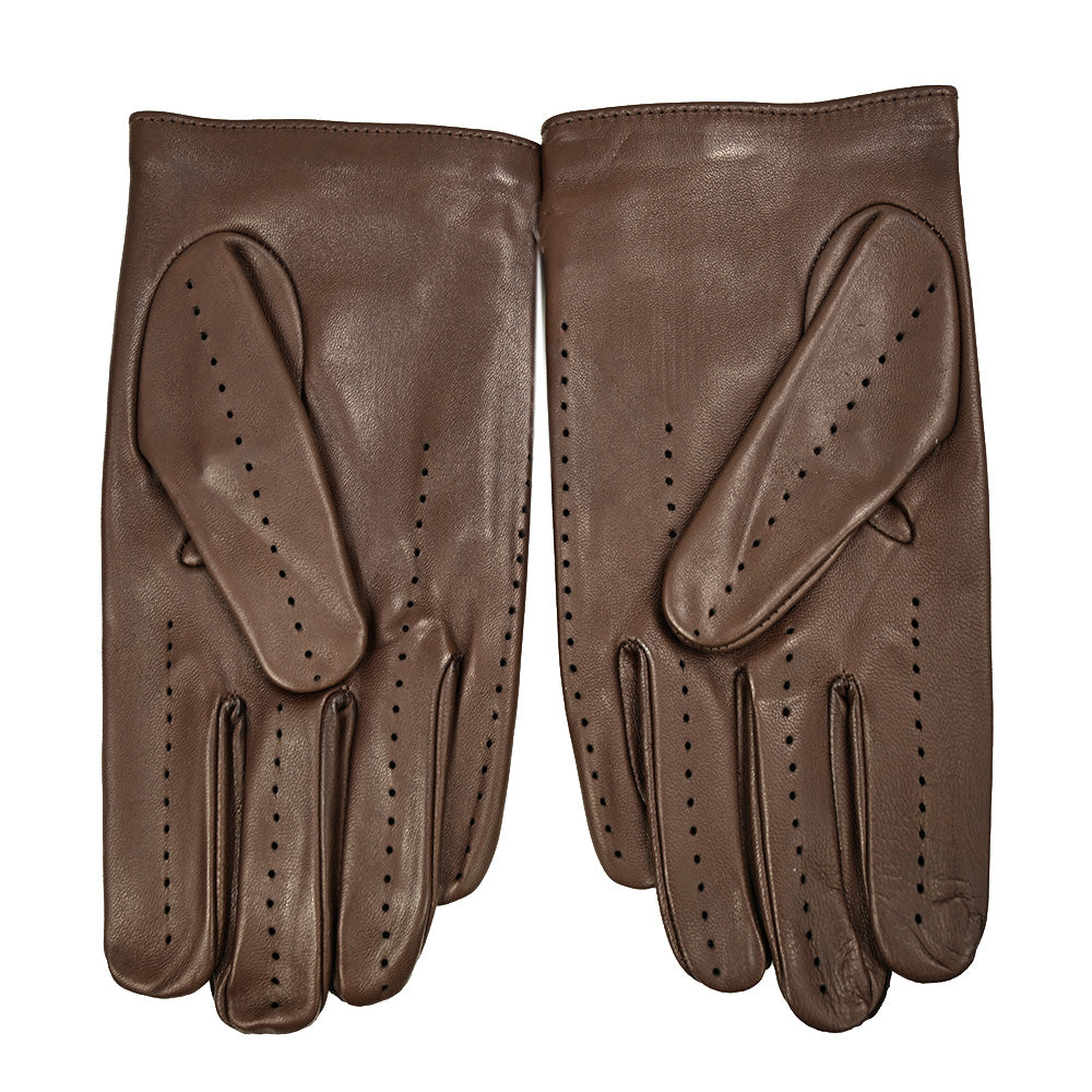 Dark Brown Driving Gloves ⎪ Angelo ⎪ Parisi Gloves