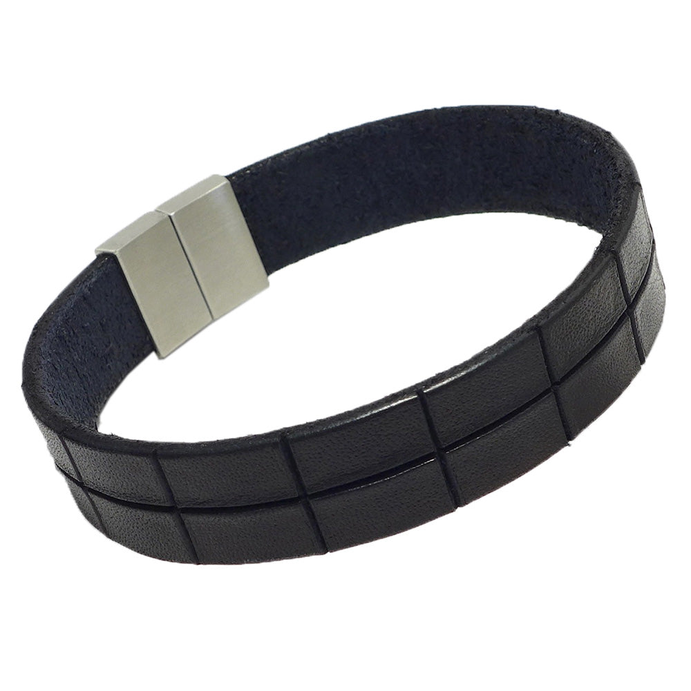 Schwarzes Lederarmband ⎪ KF54 ⎪ Starbeit
