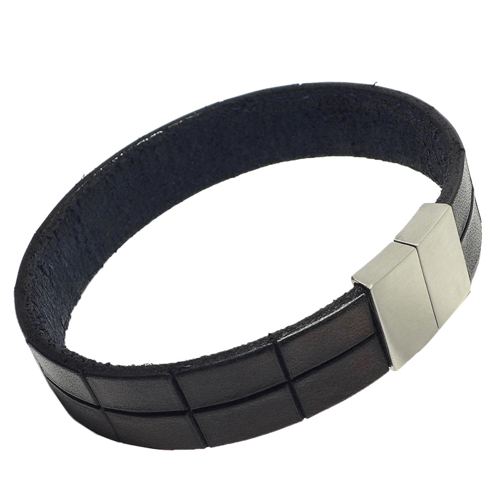 Schwarzes Lederarmband ⎪ KF54 ⎪ Starbeit