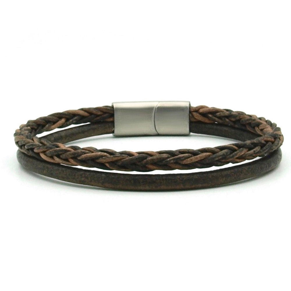 Dunkelbraunes Lederarmband ⎪ Semarang Mix ⎪ Von Julian