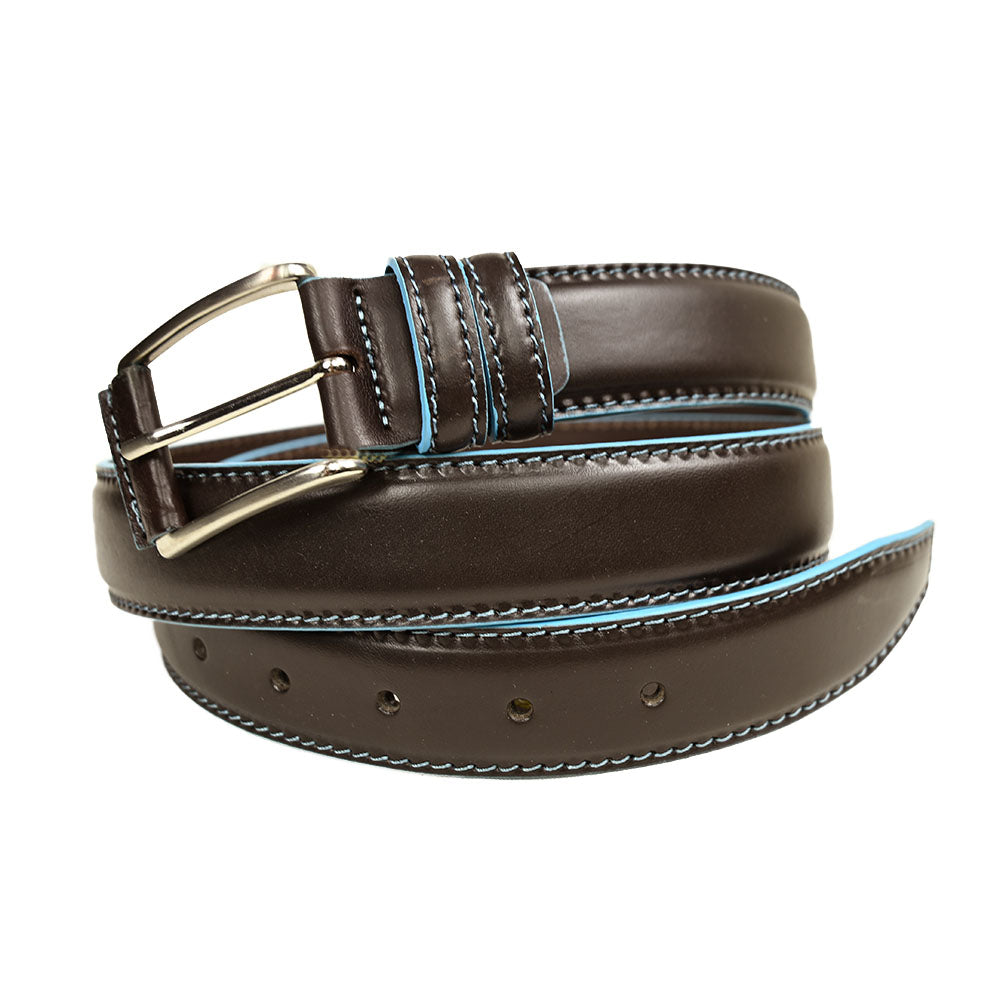 Tummanruskea nahkavyö⎪ Alessandro ⎪Tuscany Leather