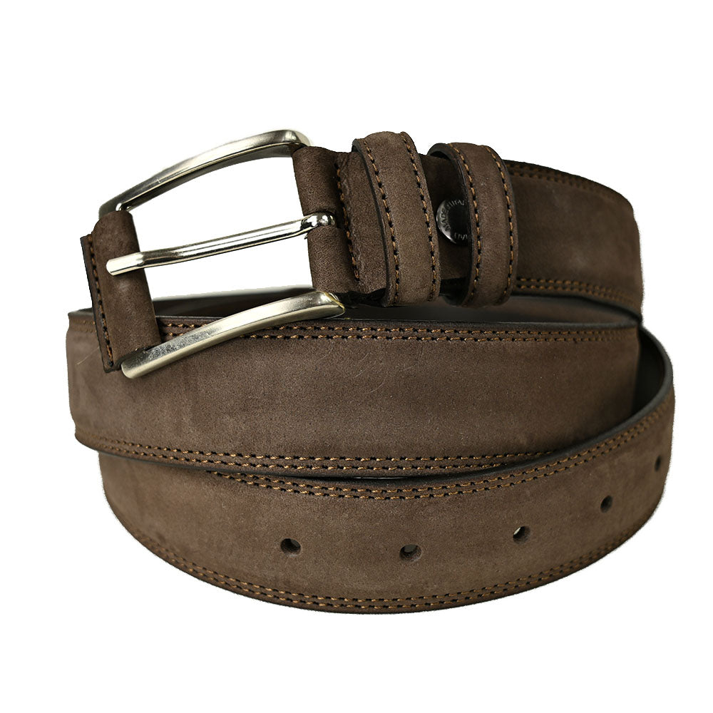 Tummanruskea mokkanahkavyö⎪ Alessio ⎪Tuscany Leather