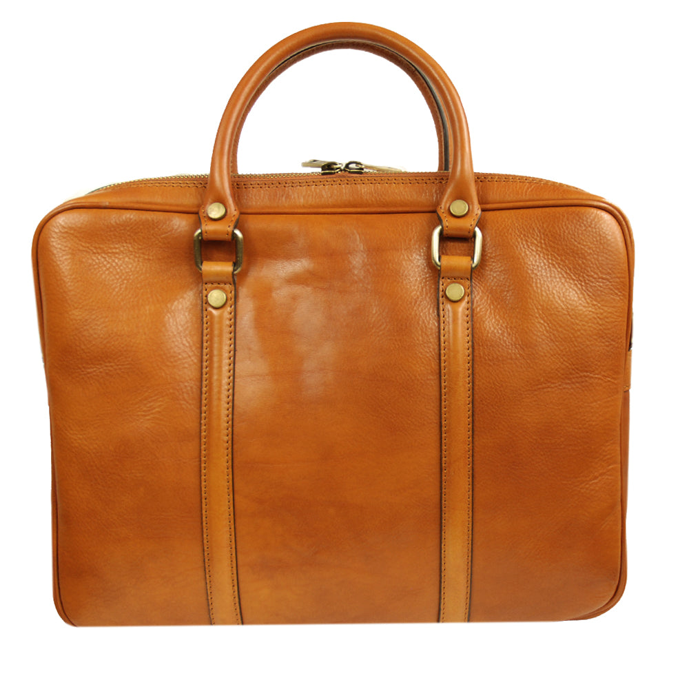 Ljusbrun läderportfölj 14" ⎪ Tuscany Leather