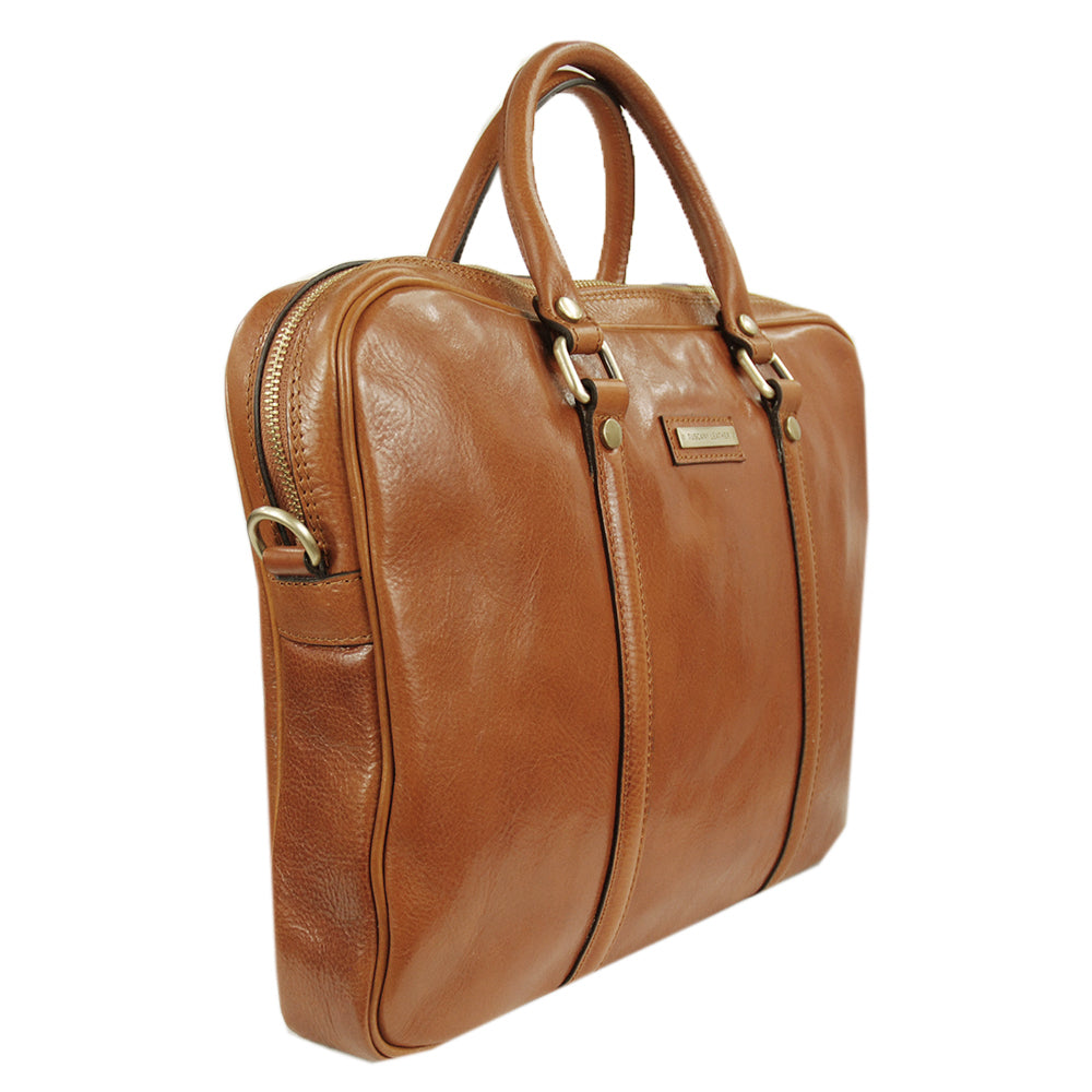 Vaaleanruskea nahkasalkku 14" ⎪ Tuscany Leather
