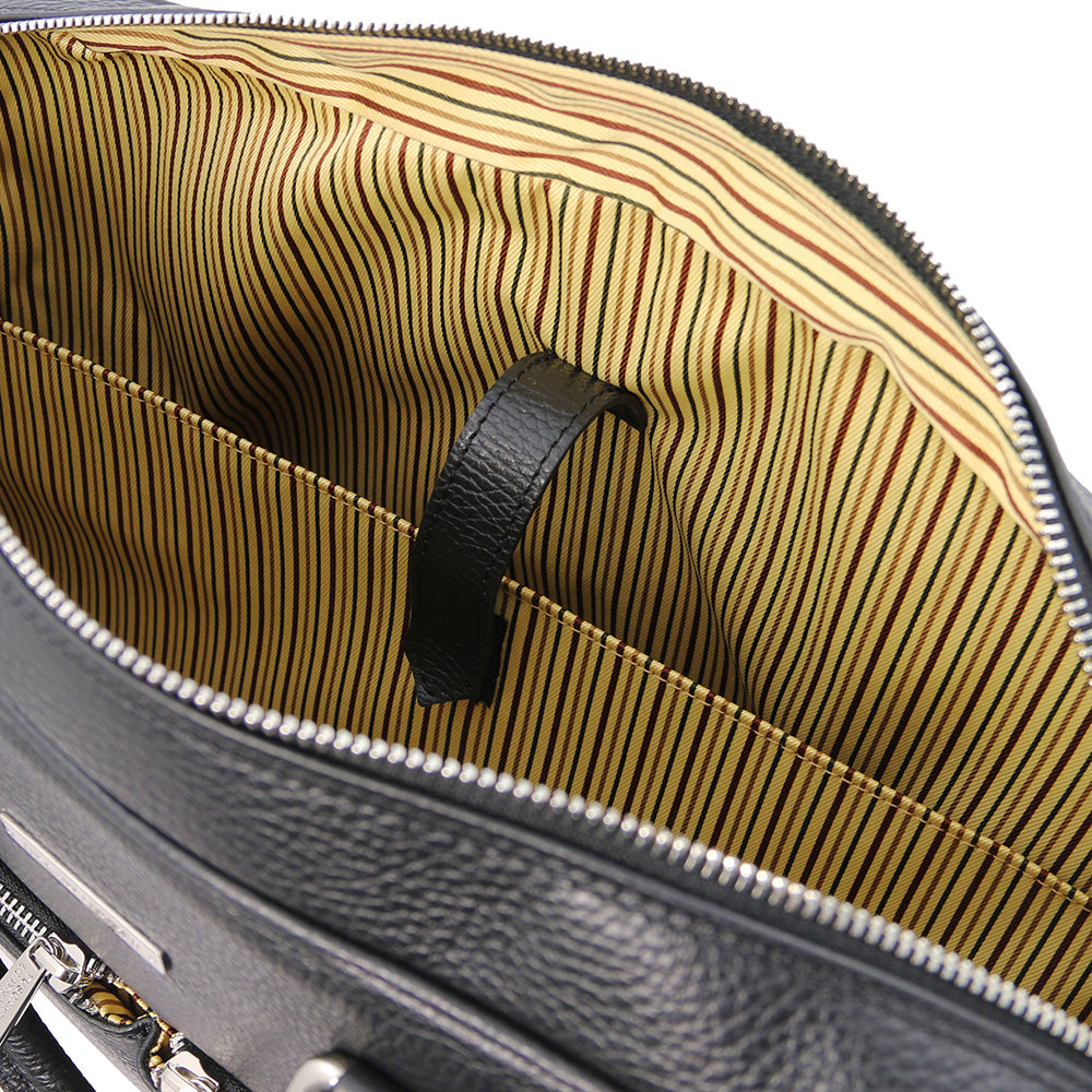 Große schwarze Ledertasche 17,3" ⎪ Treviso ⎪ Tuscany Leather