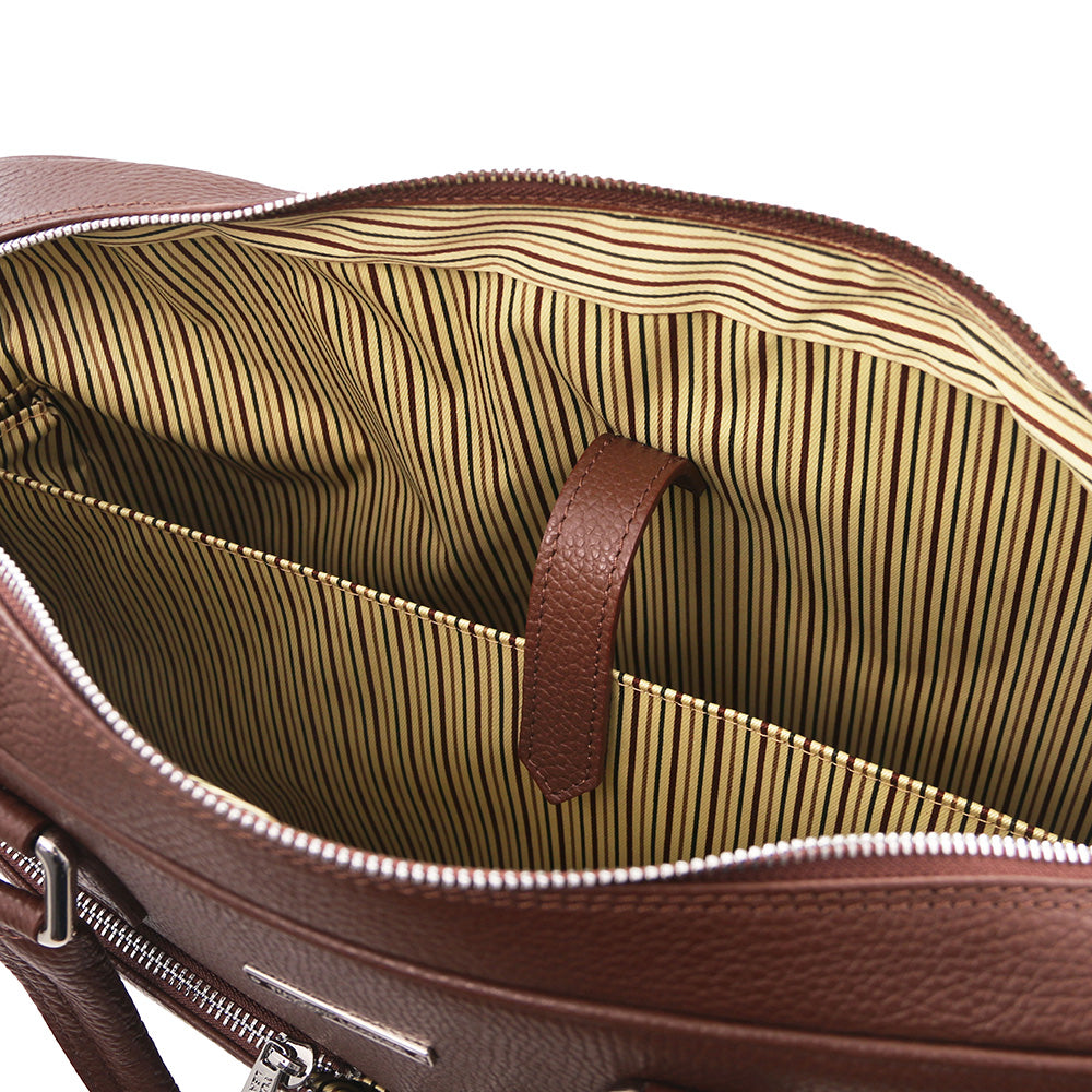 Große dunkelbraune Ledertasche 17,3" ⎪ Treviso ⎪ Tuscany Leather