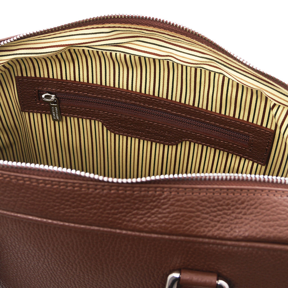 Große dunkelbraune Ledertasche 17,3" ⎪ Treviso ⎪ Tuscany Leather