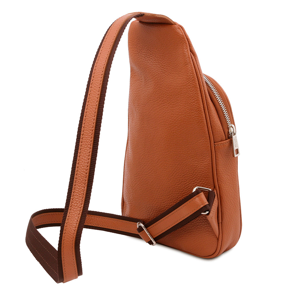Vaaleanruskea crossbody- nahkalaukku ⎪ Albert ⎪ Tuscany Leather