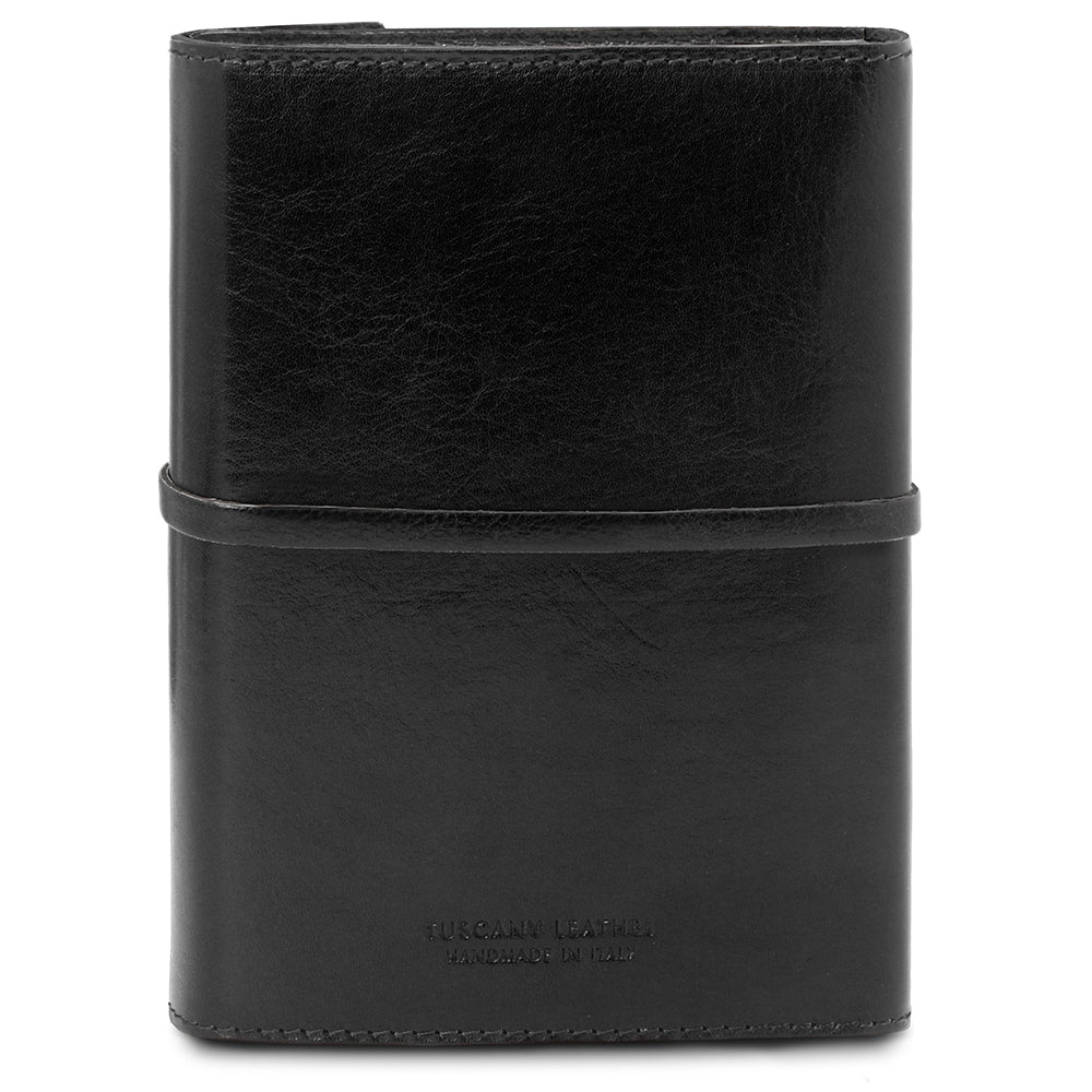 Svart läderanteckningsbok ⎪ Tuscany Leather