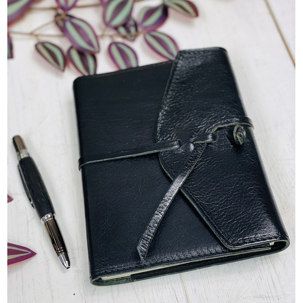 Schwarzes Leder-Notizbuch ⎪ Tuscany Leather