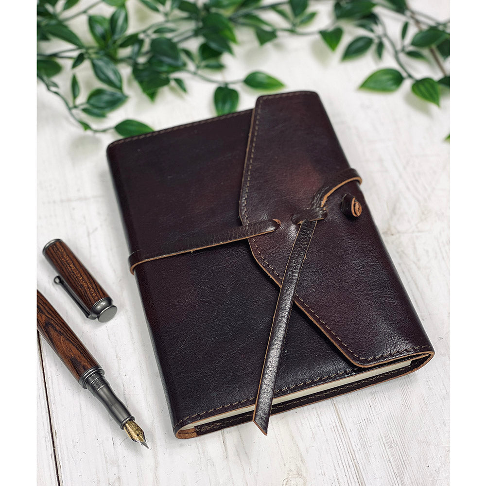 Dunkelbraunes Leder-Notizbuch ⎪ Tuscany Leather