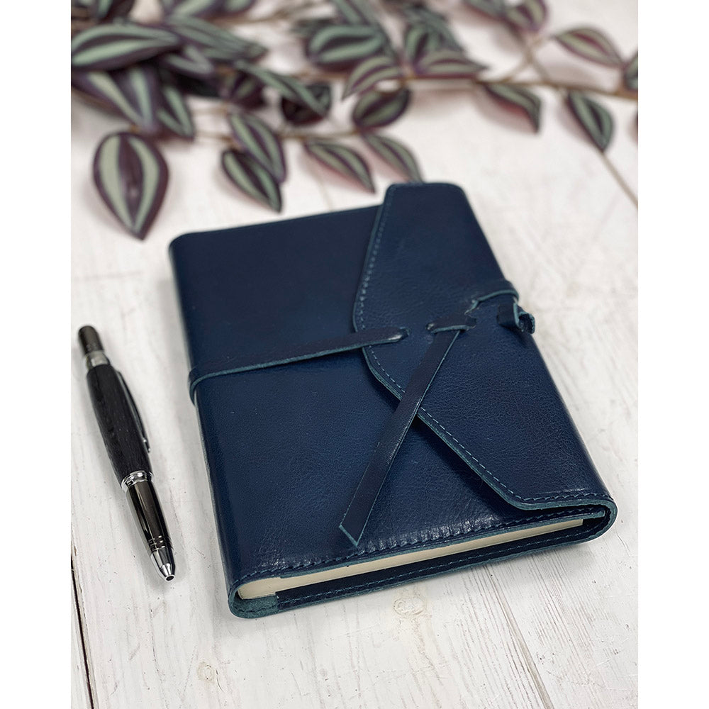 Dunkelblaues Leder-Notizbuch ⎪ Tuscany Leather