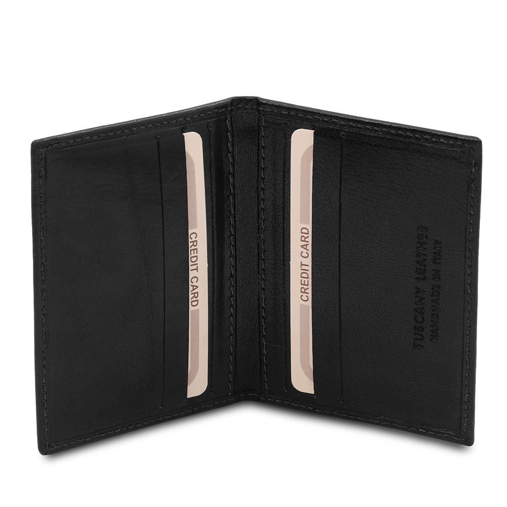 Musta korttilompakko ⎪Tuscany Leather
