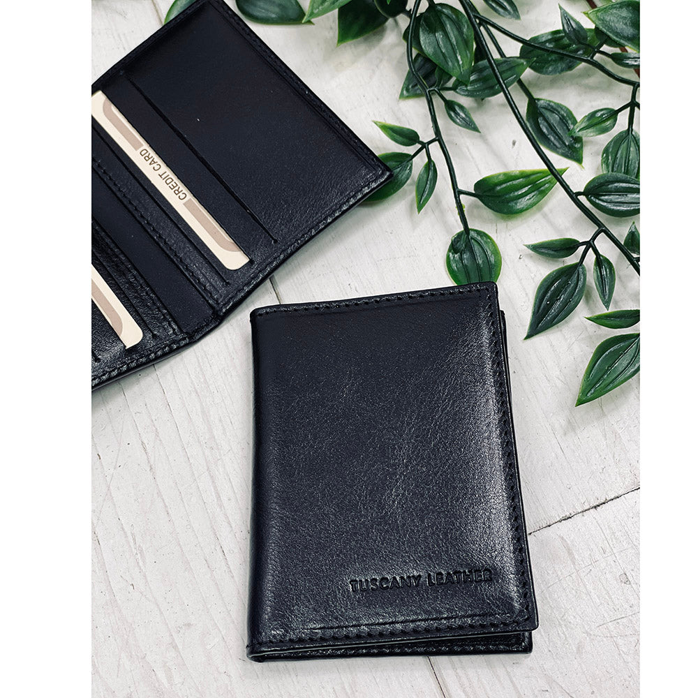 Musta korttilompakko ⎪Tuscany Leather