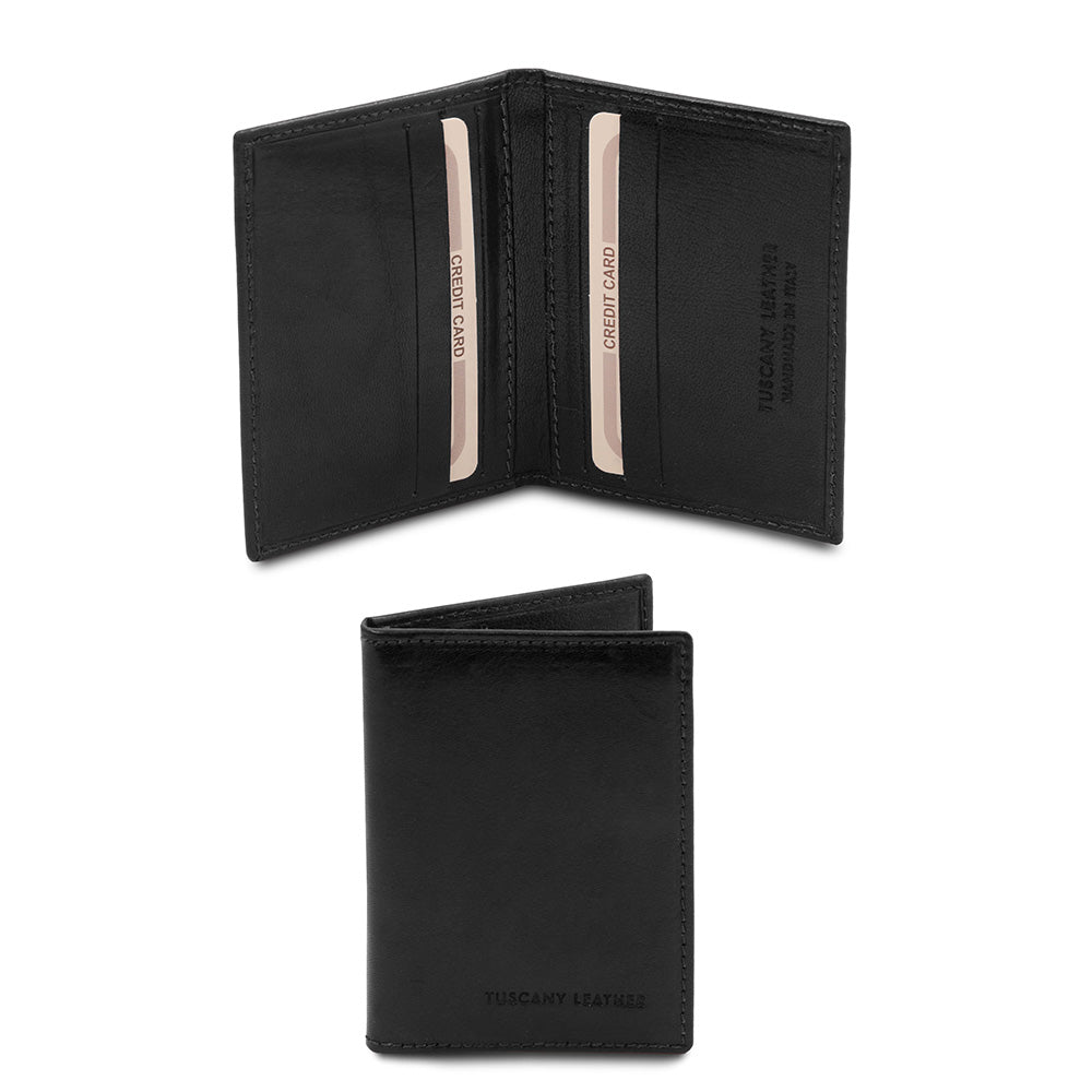 Musta korttilompakko ⎪Tuscany Leather