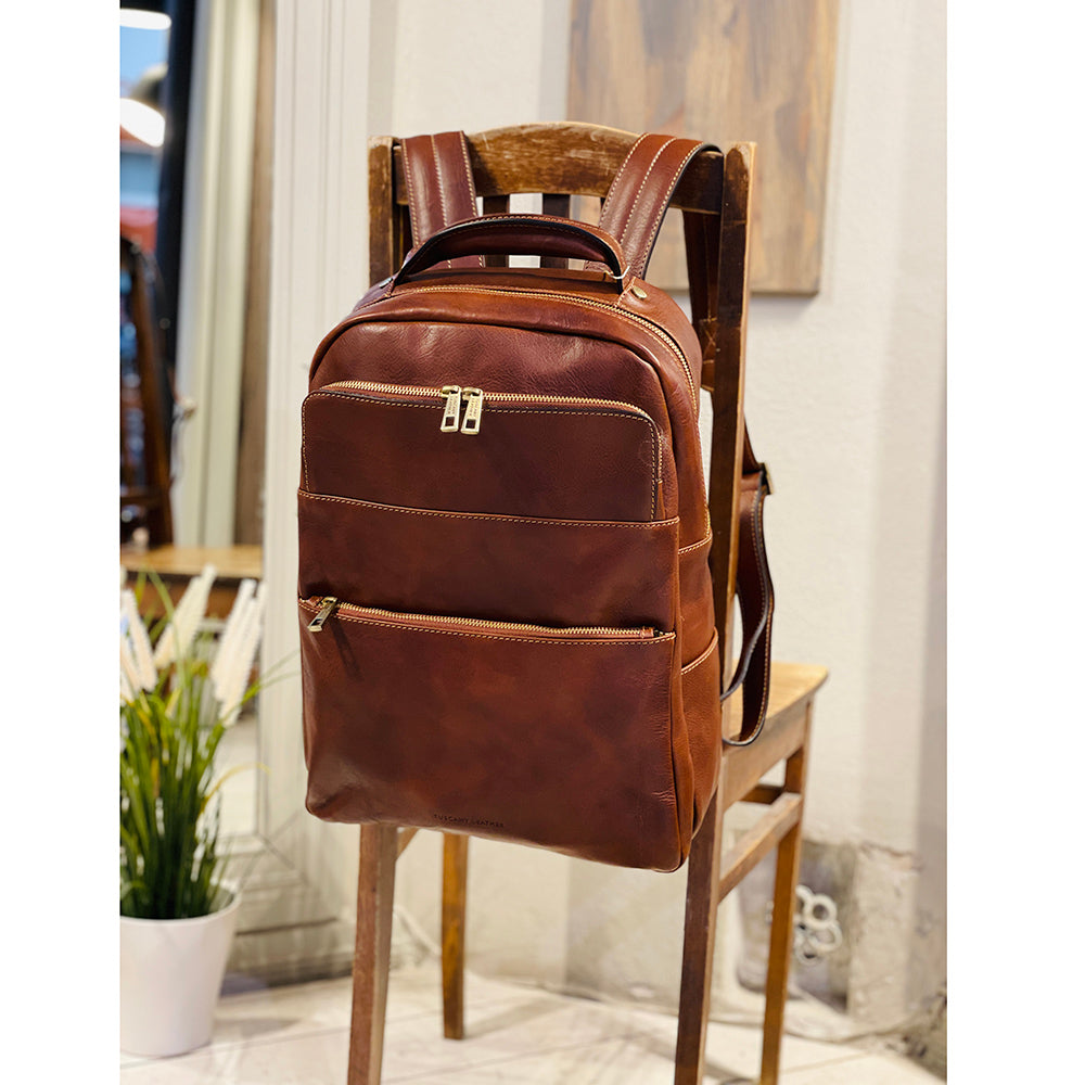 Großer brauner Lederrucksack ⎪ Melbourne ⎪ Tuscany Leather