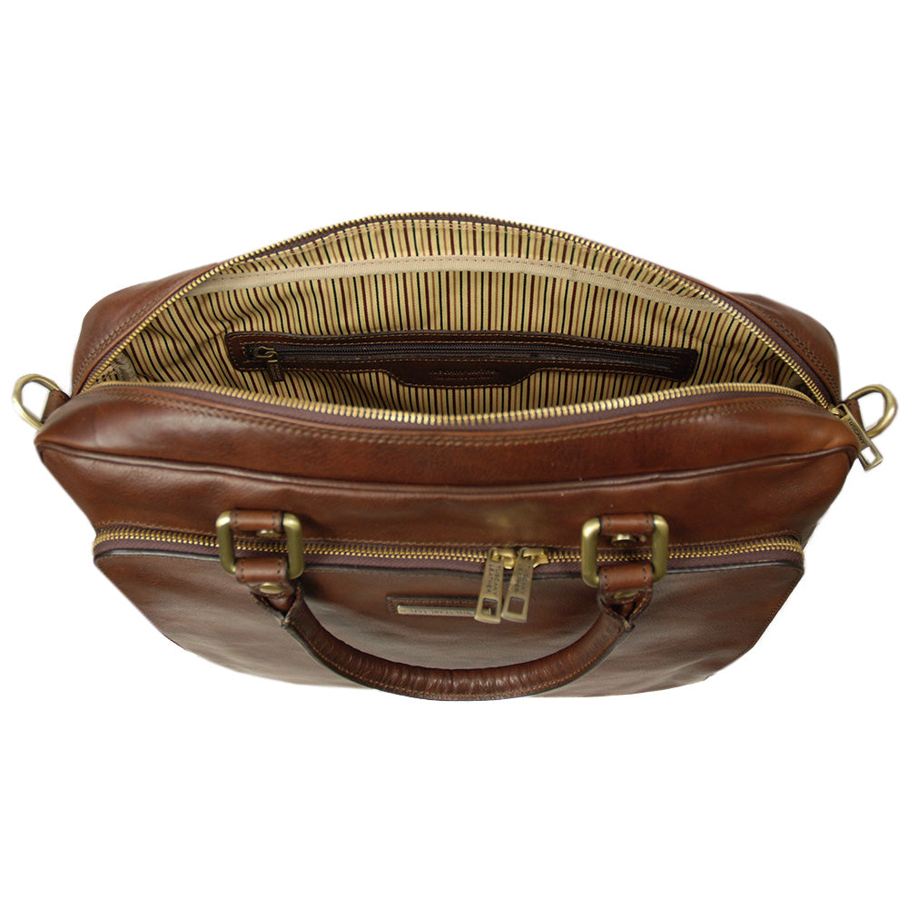 Große honigfarbene Ledertasche 15,6"⎪ Pisa⎪ Tuscany Leather