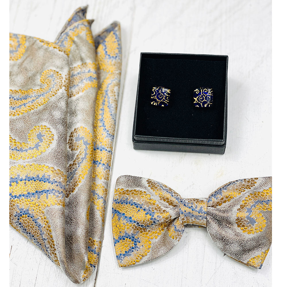 Blue/Gold Decorative Cufflinks ⎪ Tinti Matteo Venice