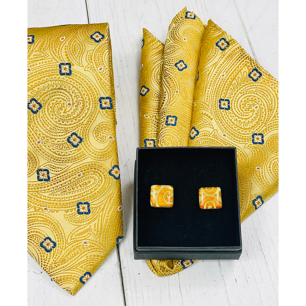 Kultaiset kuviolliset kalvosinnapit⎪ Tinti Matteo Venice