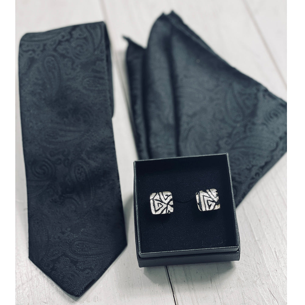 Hopeat kuviolliset kalvosinnapit⎪ Tinti Matteo Venice